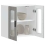 Armario de pared para cocina puerta cristal Porto gris sonoma en Armarios de cocina | Comprar online en Foru.es
