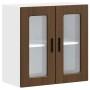 Armario de pared para cocina puerta cristal Porto roble marrón en Armarios de cocina | Comprar online en Foru.es