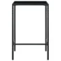 Mesa y taburetes altos jardín y cojines 3 pzas ratán PE negro de vidaXL, Conjuntos de jardín - Ref: Foro24-3064817, Precio: 1...