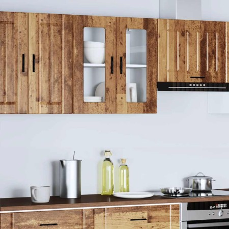 Armario de pared para cocina puerta cristal Porto madera vieja en Armarios de cocina | Comprar online en Foru.es