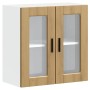 Armario pared para cocina puerta cristal Porto roble artesanal en Armarios de cocina | Comprar online en Foru.es