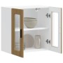 Armario pared para cocina puerta cristal Porto roble artesanal en Armarios de cocina | Comprar online en Foru.es