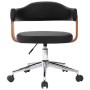 Silla de oficina giratoria madera curvada cuero sintético negro de vidaXL, Sillas de oficina - Ref: Foro24-3054836, Precio: 1...