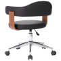 Silla de oficina giratoria madera curvada cuero sintético negro de vidaXL, Sillas de oficina - Ref: Foro24-3054836, Precio: 1...