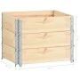 Arriates de madera maciza de pino 3 unidades 60x80 cm de vidaXL, Maceteros y jardineras - Ref: Foro24-3055161, Precio: 126,74...