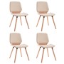 Sillas de comedor 4 unidades cuero sintético color crema de vidaXL, Sillas de comedor - Ref: Foro24-3054806, Precio: 468,80 €...