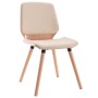 Sillas de comedor 4 unidades cuero sintético color crema de vidaXL, Sillas de comedor - Ref: Foro24-3054806, Precio: 468,80 €...