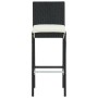 Juego de muebles de bar de jardín de 5 piezas y cojines negro de vidaXL, Conjuntos de jardín - Ref: Foro24-3064883, Precio: 5...