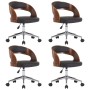 Sillas de comedor 4 uds madera curvada y cuero sintético de vidaXL, Sillas de comedor - Ref: Foro24-3054909, Precio: 534,07 €...