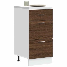 Armario bajo "Lyon" Roble Marrón 40x46x81,5 cm Madera de ingeniería en Armarios de cocina | Comprar online en Foru.es