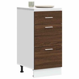 Armario bajo "Lyon" Roble Marrón 40x46x81,5 cm Madera de ingeniería en Armarios de cocina | Comprar online en Foru.es