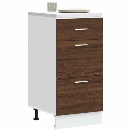 Armario bajo "Lyon" Roble Marrón 40x46x81,5 cm Madera de ingeniería en Armarios de cocina | Comprar online en Foru.es