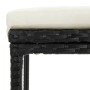 Mesa y taburetes altos jardín y cojines 5 pzas ratán PE negro de vidaXL, Conjuntos de jardín - Ref: Foro24-3064820, Precio: 2...