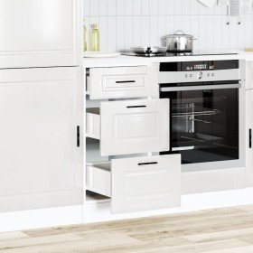 Armario bajo de cocina "Porto" de madera de ingeniería blanco brillante en Armarios de cocina | Comprar online en Foru.es