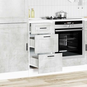 Mueble bajo de cocina porto gris cemento madera reconstituida en Armarios de cocina | Comprar online en Foru.es