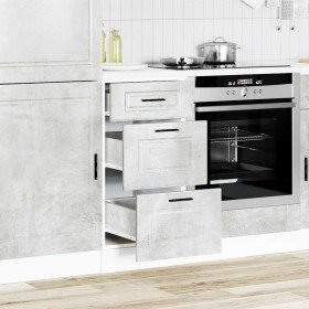 Mueble bajo de cocina porto gris cemento madera reconstituida en Armarios de cocina | Comprar online en Foru.es