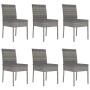 Juego de comedor para jardín 7 piezas ratán sintético gris de vidaXL, Conjuntos de jardín - Ref: Foro24-3065702, Precio: 478,...