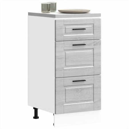 Mueble bajo de cocina porto gris sonoma madera reconstituida en Armarios de cocina | Comprar online en Foru.es