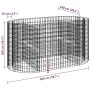 Arriate de gaviones de hierro galvanizado 200x100x100 cm de vidaXL, Maceteros y jardineras - Ref: Foro24-152045, Precio: 92,1...