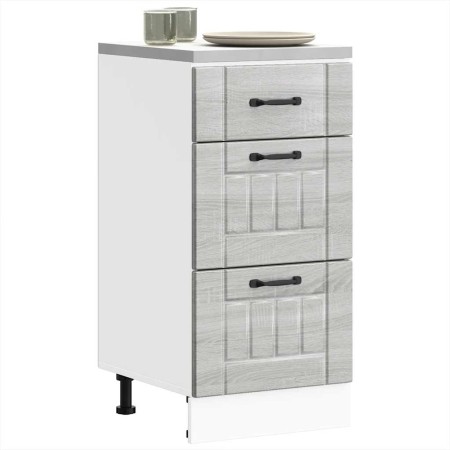 Mueble bajo de cocina Lucca madera contrachapada gris sonoma en Armarios de cocina | Comprar online en Foru.es