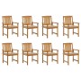 Sillas de jardín con cojines 8 uds madera maciza de acacia de vidaXL, Sillas de jardín - Ref: Foro24-3078169, Precio: 653,79 ...