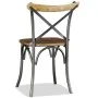 Sillas de comedor 4 uds. madera de mango respaldo acero cruzado de vidaXL, Sillas de comedor - Ref: Foro24-274882, Precio: 40...
