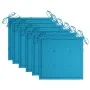 Sillas de jardín 6 uds con cojines azules madera de teca de vidaXL, Sillas de jardín - Ref: Foro24-3065594, Precio: 378,60 €,...