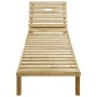 Tumbona con cojín crema madera de pino impregnada de vidaXL, Tumbonas - Ref: Foro24-3065821, Precio: 119,92 €, Descuento: %