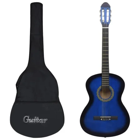Guitarra clásica para principiantes con funda azul 4/4 39" de vidaXL, Guitarras - Ref: Foro24-3055599, Precio: 76,85 €, Descu...