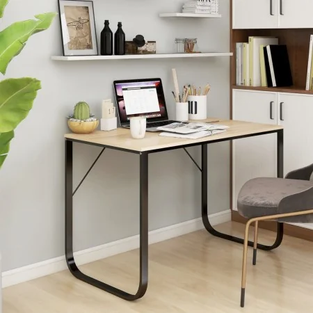 Escritorio de ordenador aglomerado negro y roble 110x60x73 cm de vidaXL, Escritorios - Ref: Foro24-30203, Precio: 106,30 €, D...