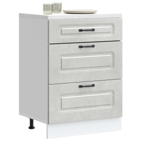 Mueble bajo de cocina Kalmar madera de ingeniería gris hormigón en Armarios de cocina | Comprar online en Foru.es