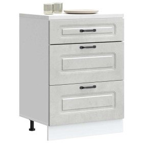 Mueble bajo de cocina Kalmar madera de ingeniería gris hormigón en Armarios de cocina | Comprar online en Foru.es