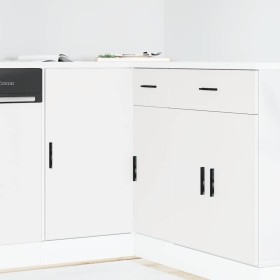 Mueble bajo para fregadero "Lyon" de madera de ingeniería blanca en Armarios de cocina | Comprar online en Foru.es
