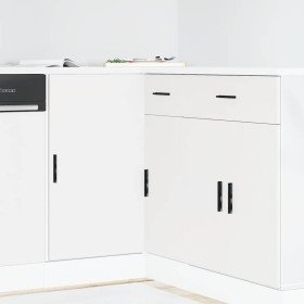 Mueble bajo para fregadero "Lyon" de madera de ingeniería blanca en Armarios de cocina | Comprar online en Foru.es
