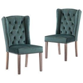 Sillas de comedor 2 unidades terciopelo verde oscuro de vidaXL, Sillas de comedor - Ref: Foro24-3055853, Precio: 373,55 €, De...