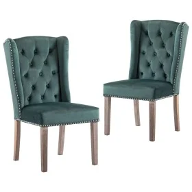 Sillas de comedor 2 unidades terciopelo verde oscuro de vidaXL, Sillas de comedor - Ref: Foro24-3055853, Precio: 367,59 €, De...