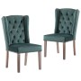 Sillas de comedor 2 unidades terciopelo verde oscuro de vidaXL, Sillas de comedor - Ref: Foro24-3055853, Precio: 373,55 €, De...