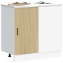 Mueble bajo para fregadero "Lyon" de madera de ingeniería de roble Sonoma en Armarios de cocina | Comprar online en Foru.es