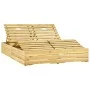 Doppelliege und cremefarbene Kissen aus Kiefernholz von vidaXL, Liegen - Ref: Foro24-3065986, Preis: 300,07 €, Rabatt: %