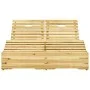 Doppelliege und cremefarbene Kissen aus Kiefernholz von vidaXL, Liegen - Ref: Foro24-3065986, Preis: 300,07 €, Rabatt: %