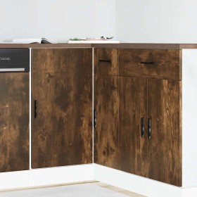 Mueble bajo para fregadero "Lyon" de, madera de ingeniería de roble ahumado en Armarios de cocina | Comprar online en Foru.es