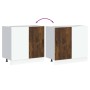 Mueble bajo para fregadero "Lyon" de, madera de ingeniería de roble ahumado en Armarios de cocina | Comprar online en Foru.es
