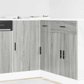 Mueble bajo para fregadero "Lyon" de madera de ingeniería Sonoma gris en Armarios de cocina | Comprar online en Foru.es