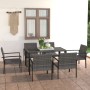 Juego de comedor para jardín 7 piezas ratán sintético gris de vidaXL, Conjuntos de jardín - Ref: Foro24-3065714, Precio: 401,...