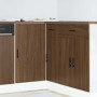 Mueble bajo para fregadero "Lyon" de madera de ingeniería de roble marrón en Armarios de cocina | Comprar online en Foru.es