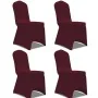 Funda para silla elástica 4 unidades burdeos de vidaXL, Fundas - Ref: Foro24-131411, Precio: 15,19 €, Descuento: %