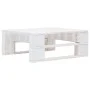 Otomana de jardín de palets madera de pino impregnada blanca de vidaXL, Sofás modulares de exterior - Ref: Foro24-3066424, Pr...