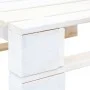 Otomana de jardín de palets madera de pino impregnada blanca de vidaXL, Sofás modulares de exterior - Ref: Foro24-3066424, Pr...