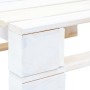 Otomana de jardín de palets madera de pino impregnada blanca de vidaXL, Sofás modulares de exterior - Ref: Foro24-3066424, Pr...