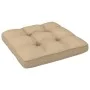 Otomana de jardín de palets madera de pino impregnada blanca de vidaXL, Sofás modulares de exterior - Ref: Foro24-3066424, Pr...